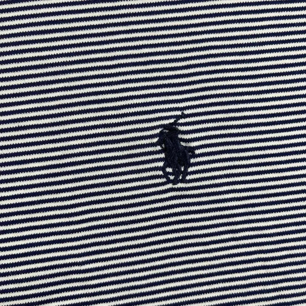 Polo Ralph Lauren Pima Soft Touch Polo Shirt Mens XLT Tall Blue White Striped